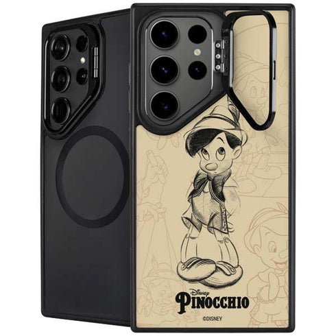 Disney Pinocchio Sketches Portrait Galaxy S25 Ultra Kickstand Case
